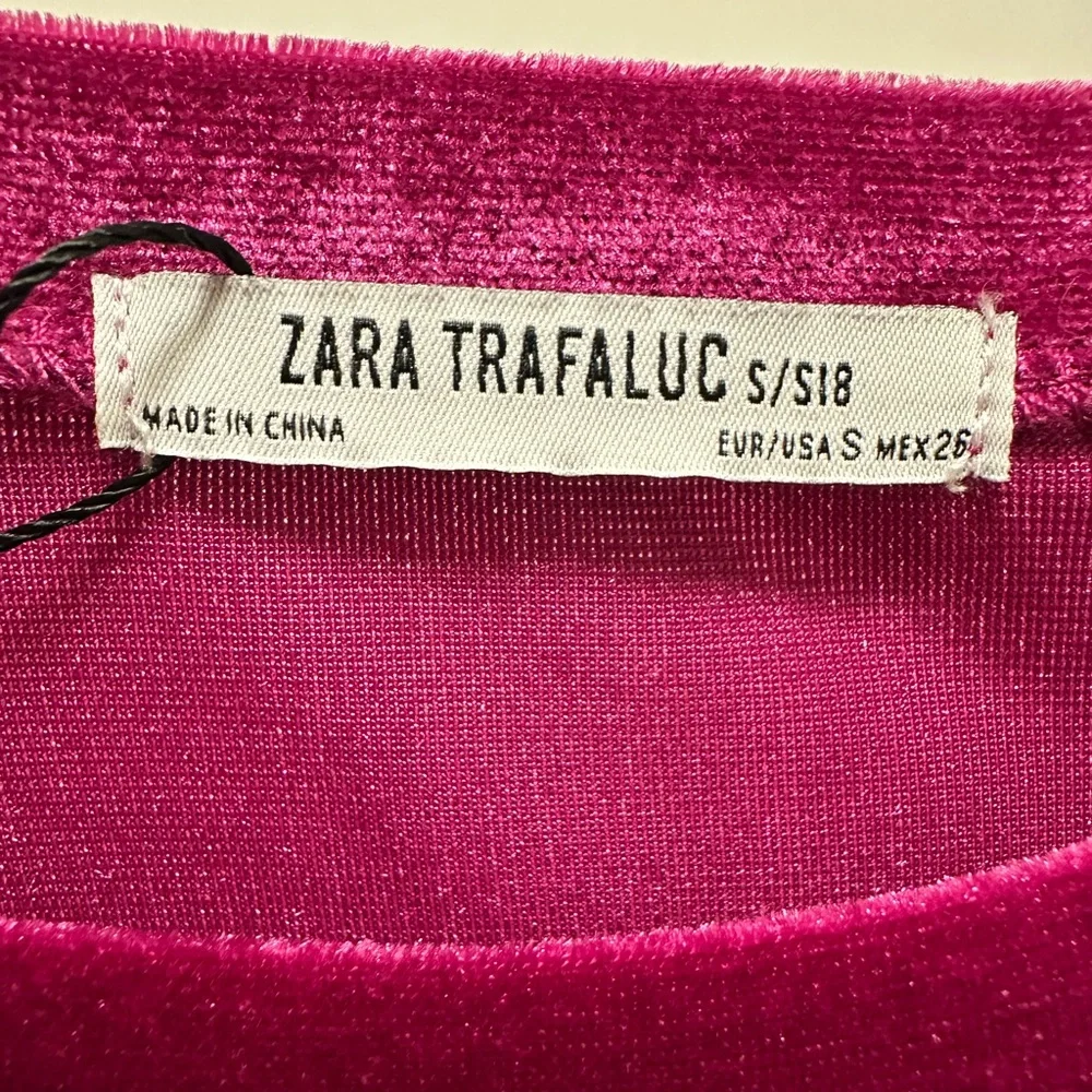 Zara Velvet Fuchsia Midi Dress - Picture 3 of 4